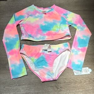 Girls’ Dip Dye Style Midkini Set XL 14 Cat & Jack